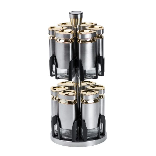 Набір баночок для спецій 12 шт. по 120 мл на підставці Карусель HP1327