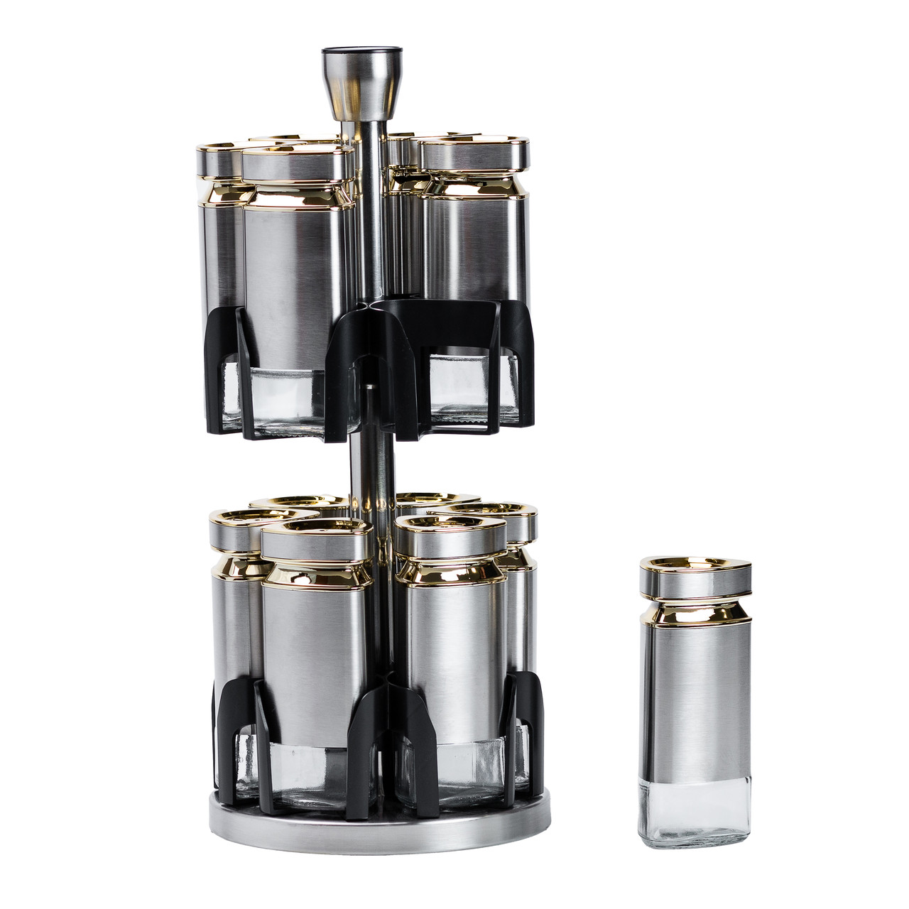 Набір баночок для спецій 12 шт. по 120 мл на підставці Карусель HP1327 - Зображення 2