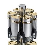 Набір баночок для спецій 12 шт. по 120 мл на підставці Карусель HP1327 - Зображення 3