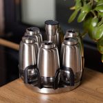 Набір баночок для спецій 6 шт 15х15х16 см карусель для зберігання спецій HP-1300 - Зображення 5