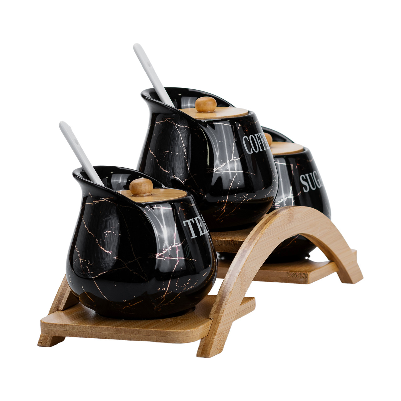 Набір для сипучих продуктів порцелянаовий 3 шт по 500 мл HP1244 - Зображення 6