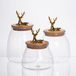 Набір банок для зберігання 3 штуки з бамбуковими кришками 0.5/08/1 л 64486-55 - Зображення 3