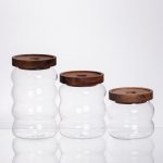 Набір банок для сипучих продуктів 3 штуки з бамбуковими кришками 400/600/800 мл 64486-12 - Зображення 3