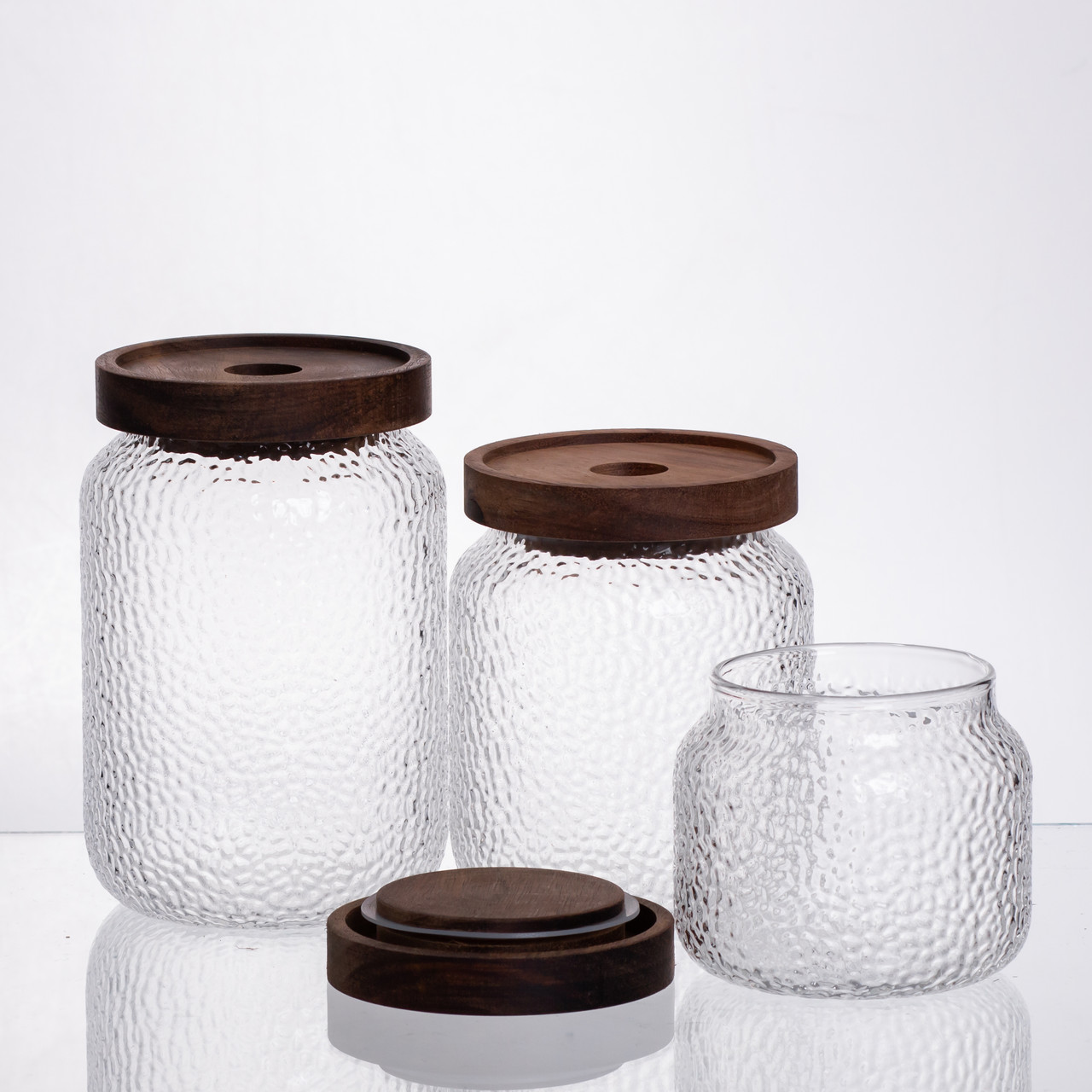 Набір банок для сипучих продуктів з бамбуковими кришками 400/600/800 мл 64486-11 - Зображення 2
