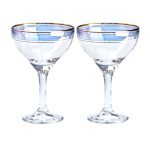 Набір келихів для коктейлів 2 штуки по 290 мл, сині HP545