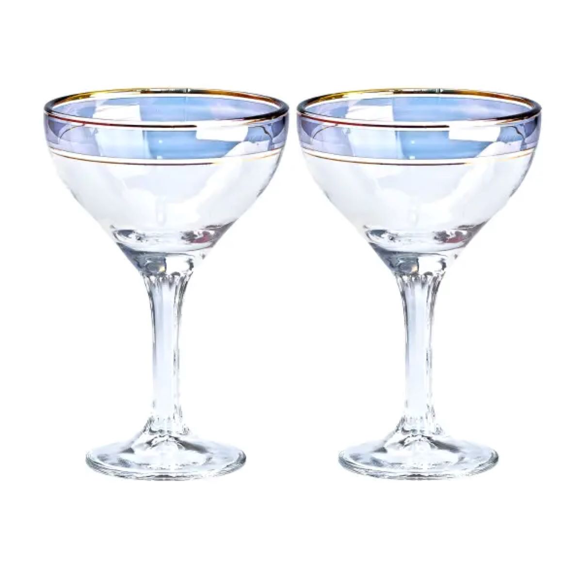 Набір келихів для коктейлів 2 штуки по 290 мл, сині HP545 - Зображення 1