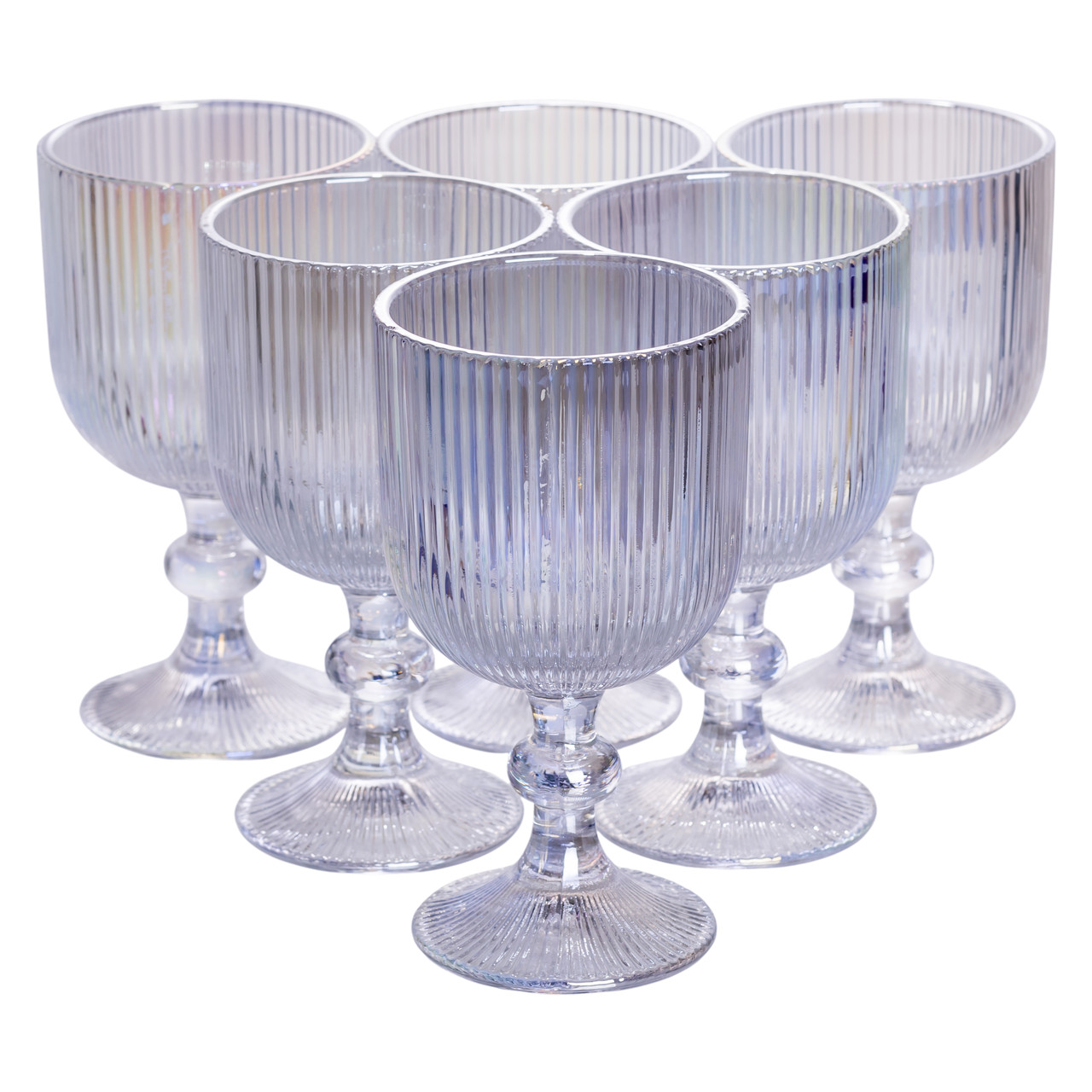 Набір келихів для вина 6 (шт) по келихи під вино 300 (мл) на ніжці келихи винні HP7115RB - Зображення 1