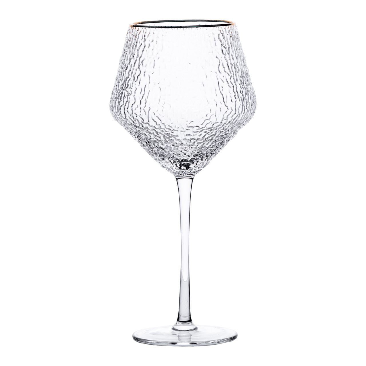 Набір фактурних келихів, 600 мл з тонкою ніжкою, комплект з 6, для вина HP-16-3 - Зображення 3