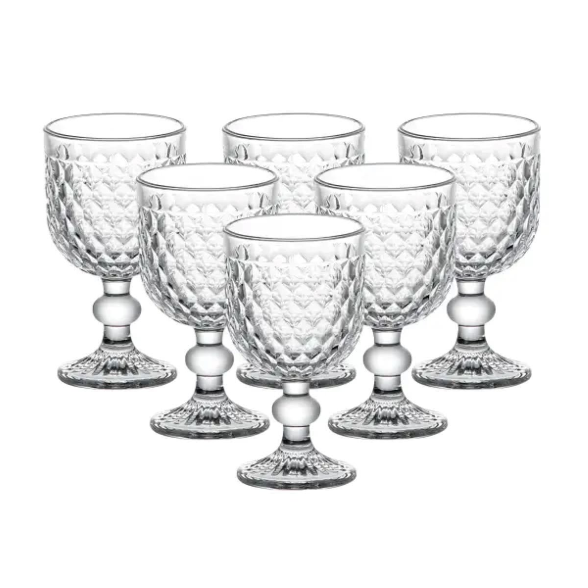 nabor_bokalov_stolovyh_iz_tolstogo_stekla_6_shtuk_po_400_ml Набір келихів для вина 6 штук скляні HP4152 - Зображення 1