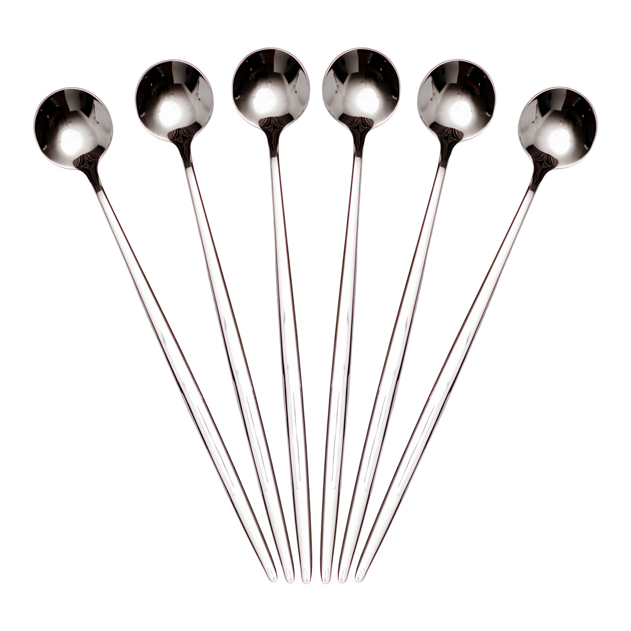 Набір десертних ложок 6 штук нержавіючої сталі 20.5 (см) Срібло HP-8-32 - Зображення 1