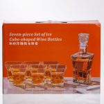 Набір для напоїв графин та 6 склянок для напоїв із товстого скла прозорий 64486-26 - Зображення 5