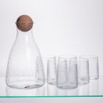 Набір для напоїв графин з бамбуковою кришкою та 6 склянок, прозорий 64486-37 - Зображення 5