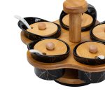 Набір для сипучих продуктів 5 банок по 120 на бамбуковій підставці HP1232 - Зображення 3