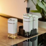 Набір для спецій на підставці 4 предмети 10х10х17 см ємності для приправ 120 мл Білий HP-1312 - Зображення 6