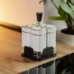 Набір для спецій на підставці 4 предмети 10х10х17 см ємності для приправ 120 мл Білий HP-1312 - Зображення 7