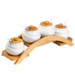 Набір для спецій 4 шт по 200 мл із кришками та ложками HP-1200 - Зображення 3