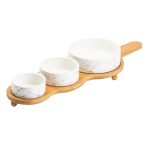 Набір для закусок порцелянаовий 3 штуки на підставці HP1226