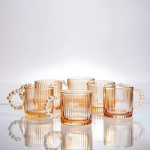 Набір для заварювання чаю зі скляним чайником та 6 чашок, коричневий 64486-38 - Зображення 2