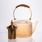 Набір для заварювання чаю зі скляним чайником та 6 чашок, коричневий 64486-38 - Зображення 3