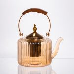 Набір для заварювання чаю зі скляним чайником та 6 чашок, коричневий 64486-38 - Зображення 4