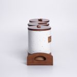 Набір порцелянових банок для сипучих 3 шт по 800 мл з кришками Бежевий HP-26-1BE - Зображення 6