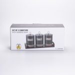 Набір порцелянових банок для сипучих 3 шт по 800 мл з кришками Бежевий HP-26-1BE - Зображення 7