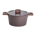 Набір посуду алюміній з товстим дном MGC з лопаткою, ополоником і пензликом кавовий HP-4-406CO - Зображення 2