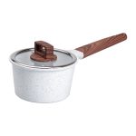 Набір посуду алюміній з товстим дном MGC з лопаткою, ополоником і щіткою білий HP-4-406W - Зображення 4