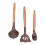 Набір посуду алюміній з товстим дном MGC з лопаткою, ополоником і пензликом кавовий HP-4-406CO - Зображення 5