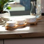 Набір для закусок порцелянаовий 3 штуки на підставці HP1226 - Зображення 3