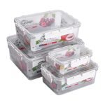 Набір контейнерів для їжі 0.7/1.7/3.3/5.7 л 4 шт з кришками на засувках HP-27-5 - Зображення 3