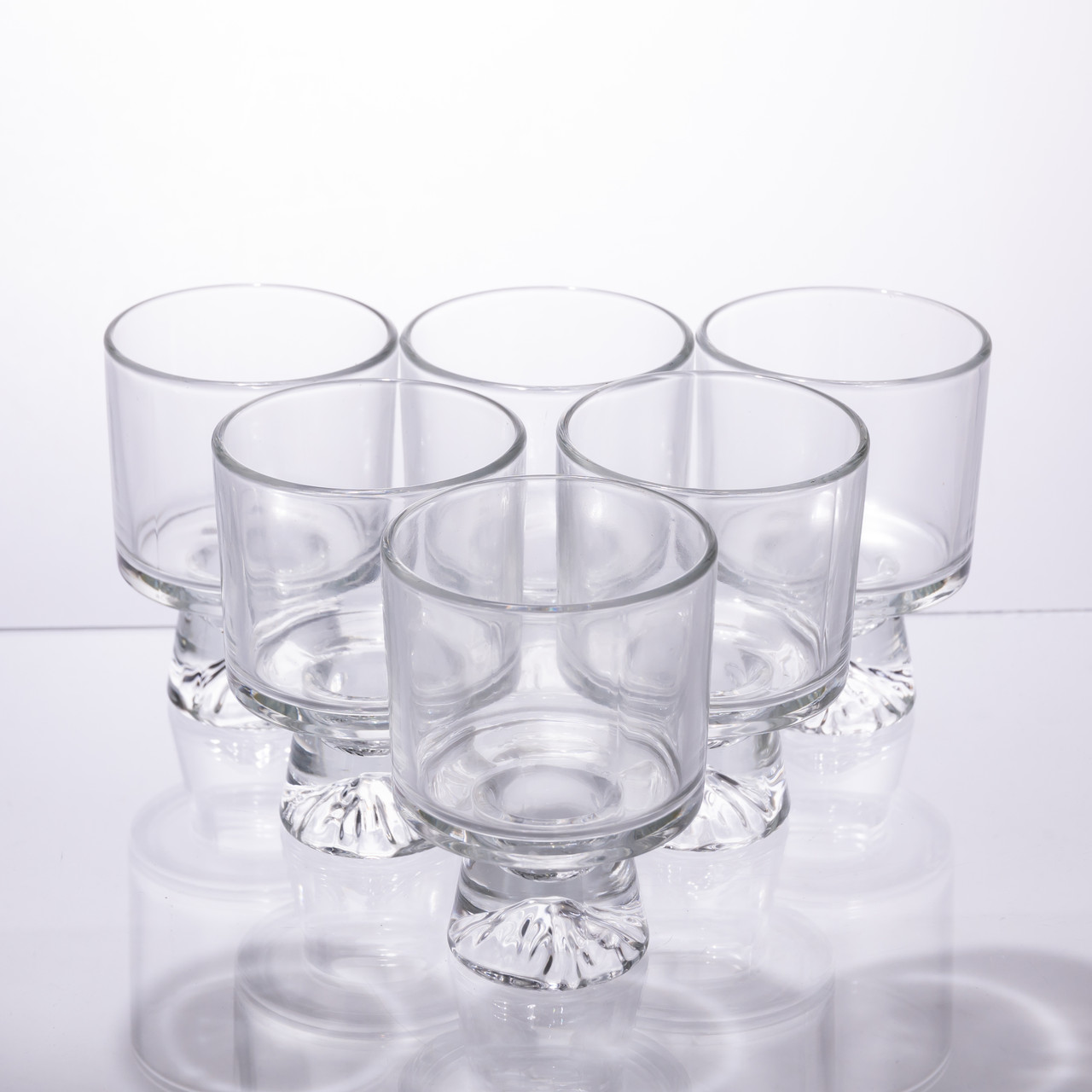 Набір креманок із товстого скла на ніжці 6  штук по 200 мл 64486-69 - Зображення 2