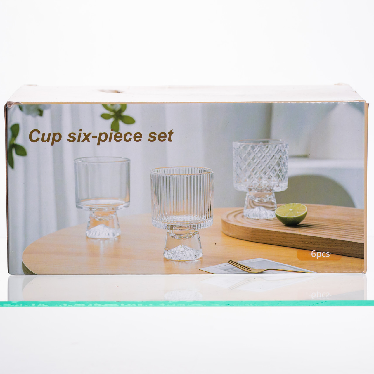 Набір креманок із товстого скла на ніжці 6  штук по 200 мл 64486-69 - Зображення 4