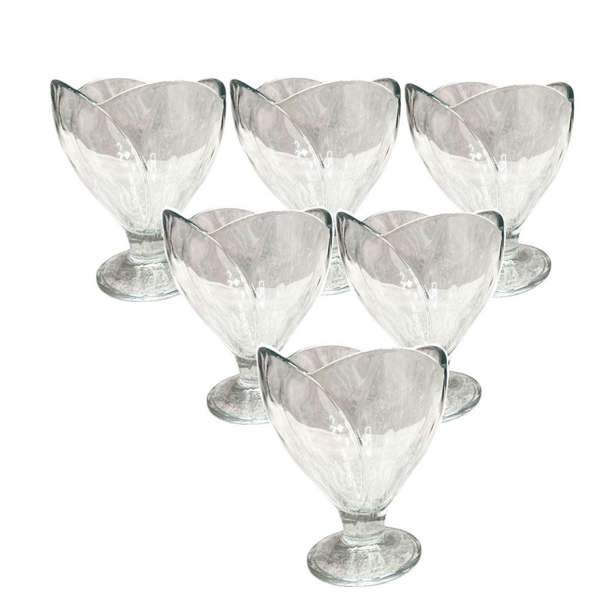 Набір креманок на ніжці 6 шт креманки скляні для десертів, морозива, желе набір 180 мл HP-YH-64 - Зображення 1