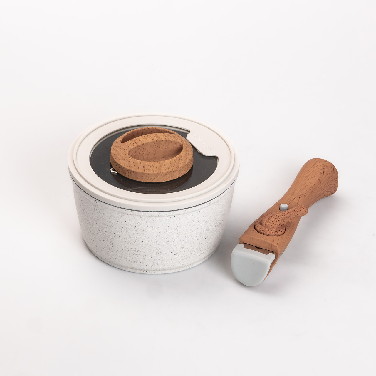 Набір алюмінієвого посуду MGC з антипригарним покриттям 11 предметів білий HP-4-405 - Зображення 3