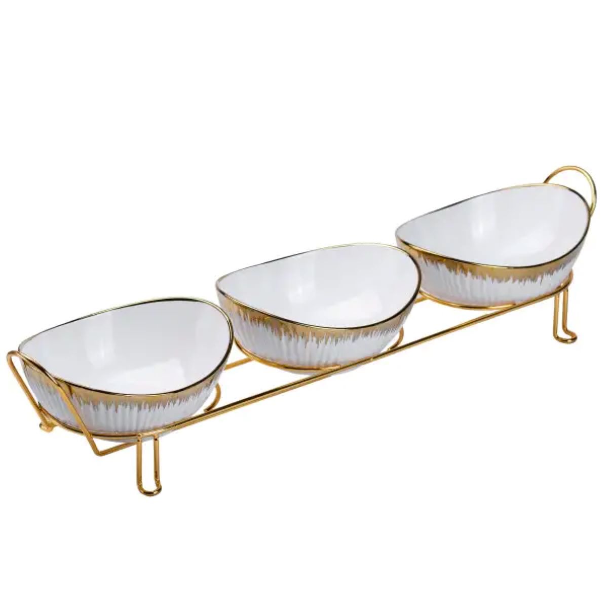 Набір менажниць порцелянових на підставці 3 штуки HP1007 - Зображення 1