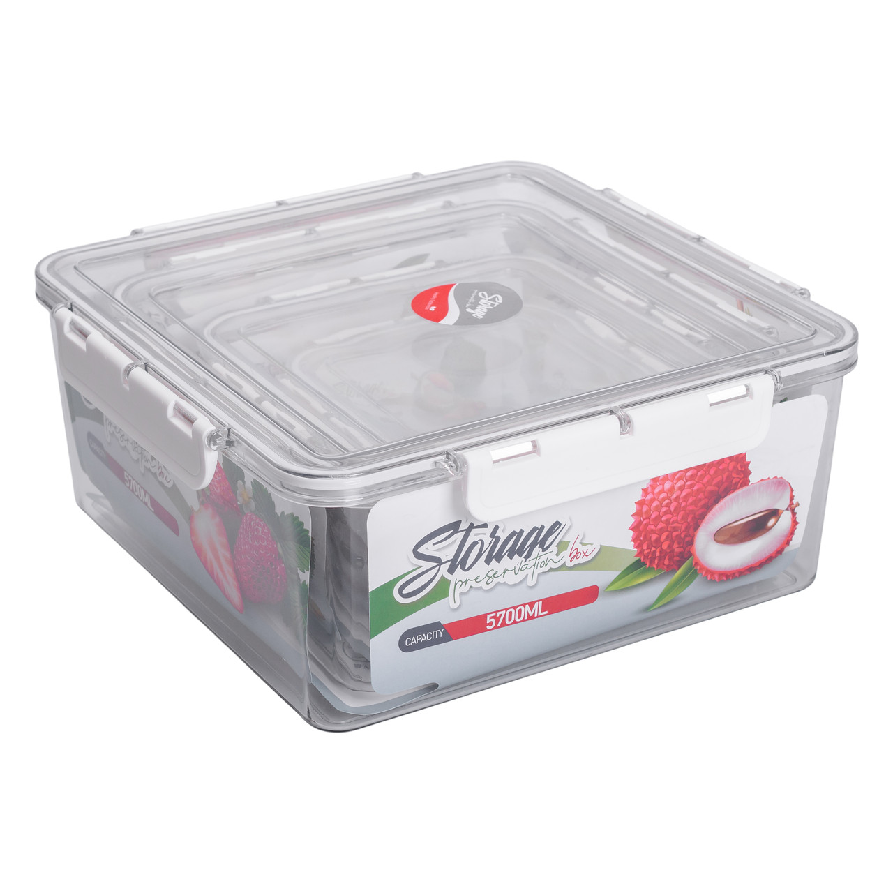 Набір харчових контейнерів для їжі 4 шт 0.7/1.7/3.3/5.7 л на засувках HP-27-4 - Зображення 6