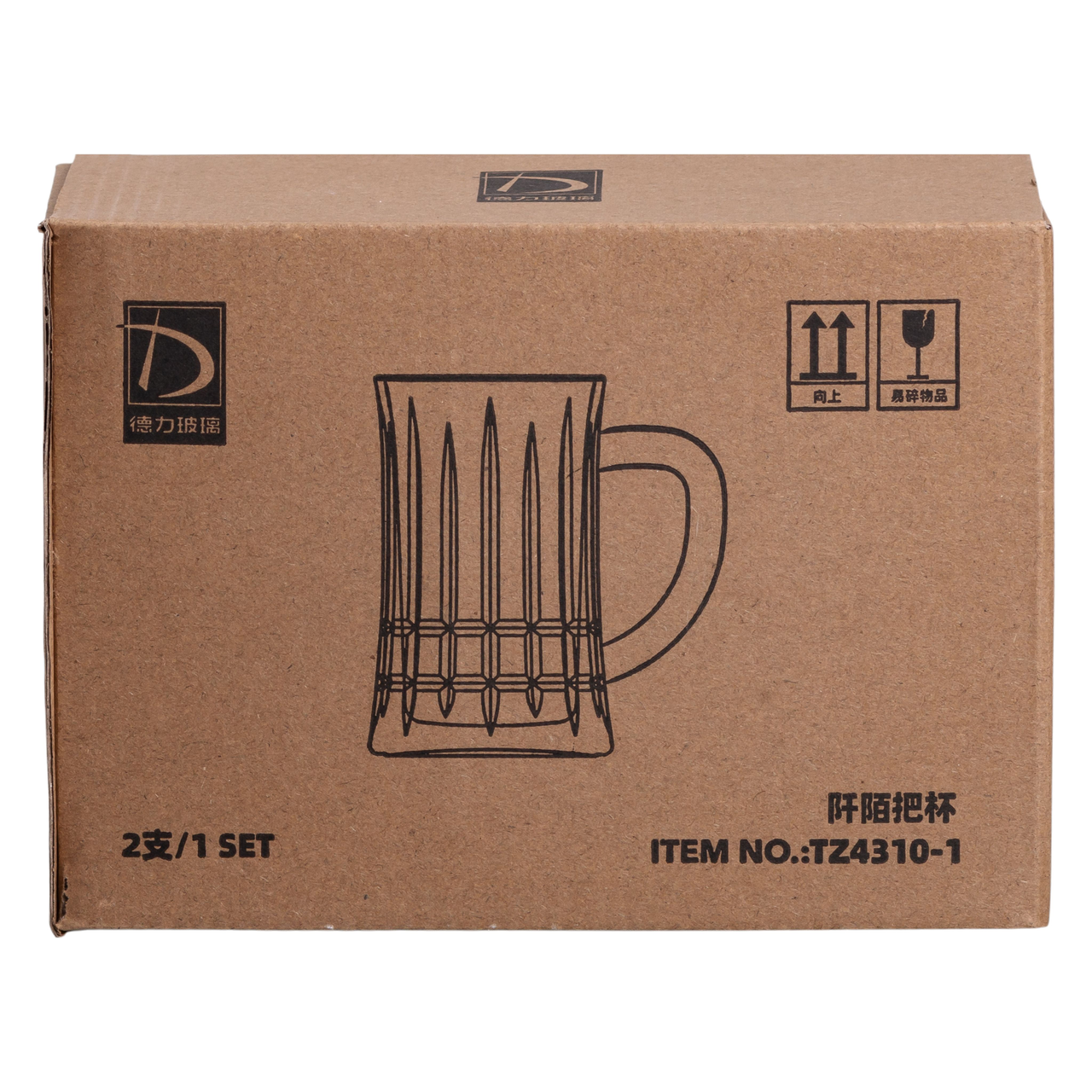 Набір пивних келихів 2 шт 310 мл зі скла HP-19-145 - Зображення 6