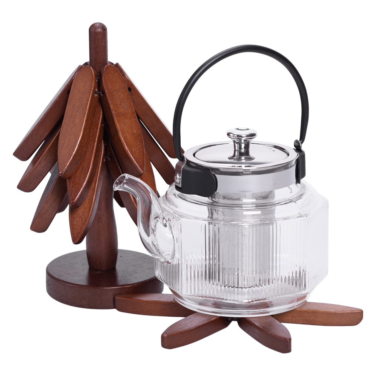 nabor_podstavok_pod_goryachee_iz_dereva_3_sht_19_sm_derzhatel_podstavki_na_stol_pod_goryachee-1 Набір підставок під гаряче з дерева 3 шт Ø19 (см) + тримач підставки на стіл під гаряче HB-40-4BR - Зображення 1