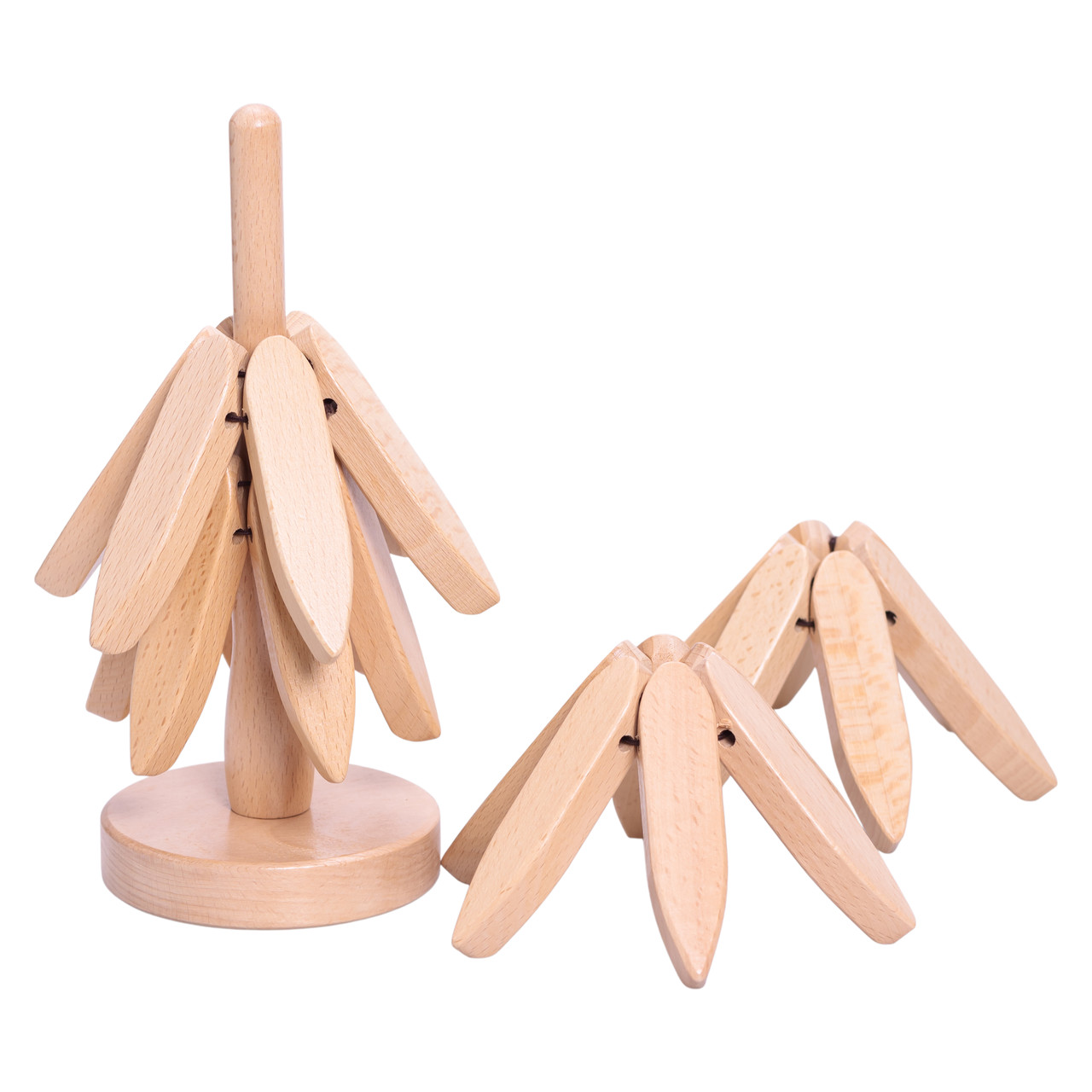 Набір підставок під гаряче з дерева 3 шт Ø19 (см) + тримач підставки на стіл під гаряче HB-40-4BE - Зображення 3