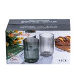 Набір склянок із товстого скла 6 штук по 450 мл прозорий HP4149 - Зображення 3