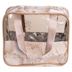 Набір прозорих жіночих косметичок 2 (шт) Бежевий  HP-16-1KBE - Зображення 7