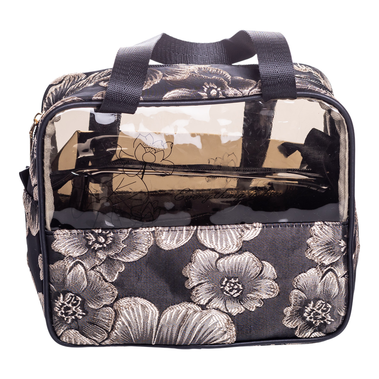 Набір прозорих жіночих косметичок 2 (шт) Чорний HP-16-1KB - Зображення 10