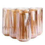 Набір склянок 6 штук по 380 мл скляний коричневий HP525