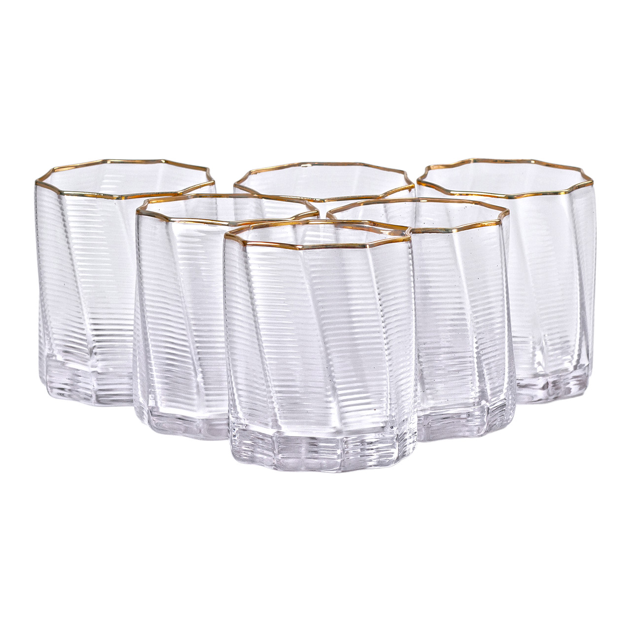 nabor_stakanov_6_shtuk_po_300_ml_dlya_limonadov_vody_soka_kokteyley Набір із шести склянок об'ємом 300 мл для лимонаду, соку та коктейлів HP-16-16 - Зображення 1