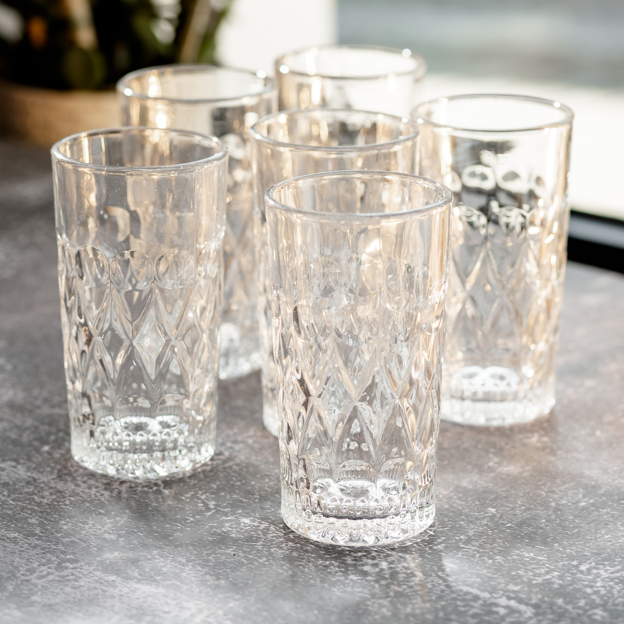 Набір склянок для напоїв 6 шт. з товстого скла 400 мл склянки для холодних напоїв HP-YH-63 - Зображення 5