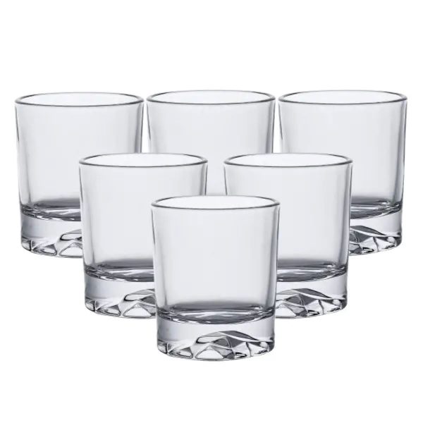 Набір склянок для віскі 6 шт по 250 мл, прозорий, HP556