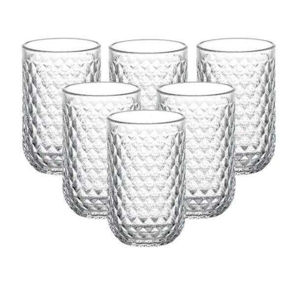 Набір склянок 6 штук по 450 мл скляні прозорі HP4154