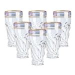 Скляні стакани набір із 6 штук по 250 мл синій HP567