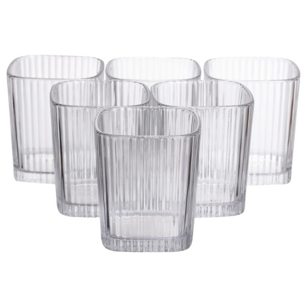 Набір склянок 6 (шт) 250 (мл) для лимонадів, соку, води, коктейлів Прозорий HP-19-AY-2
